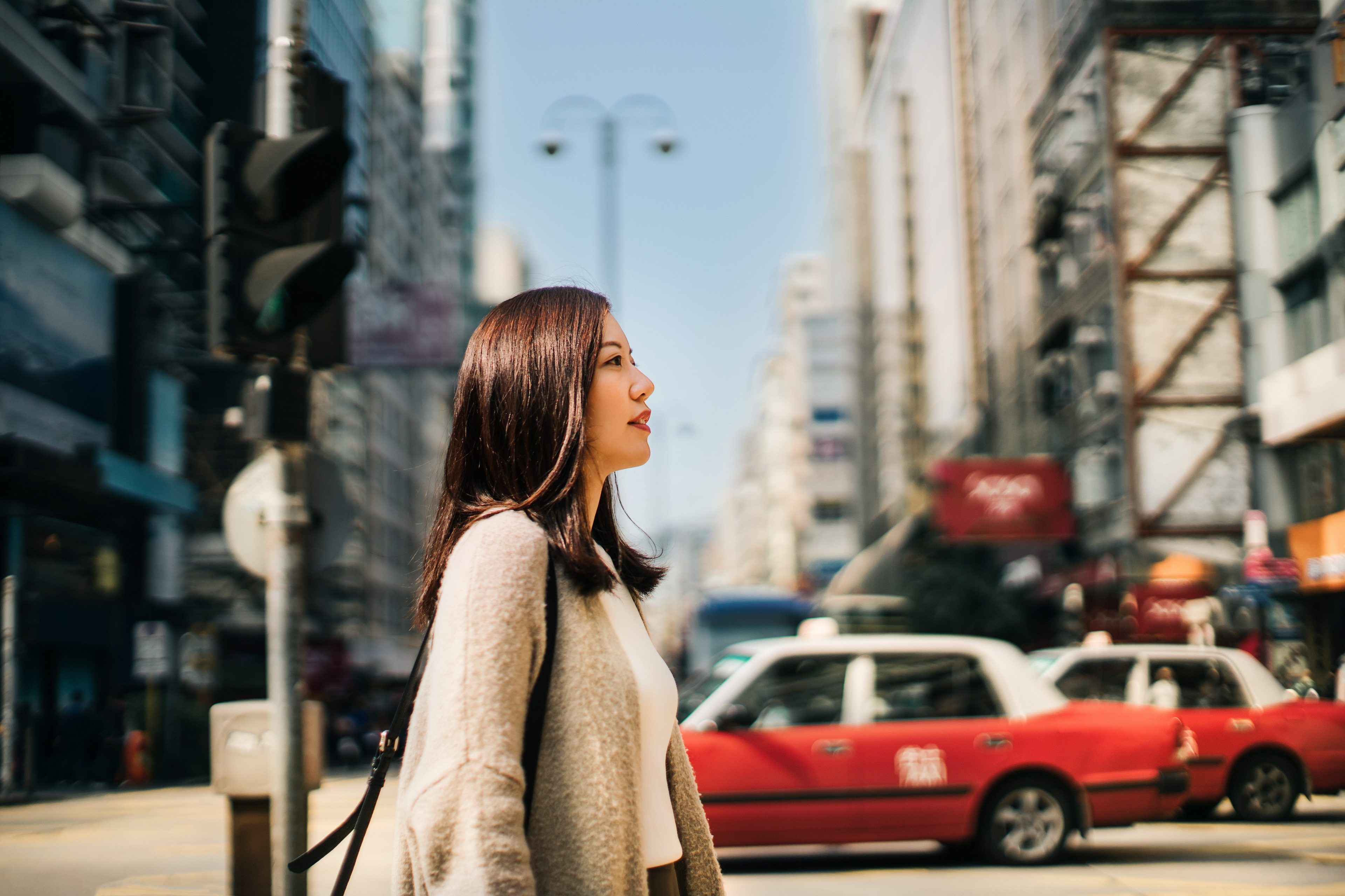 Women in street in Hong Kong